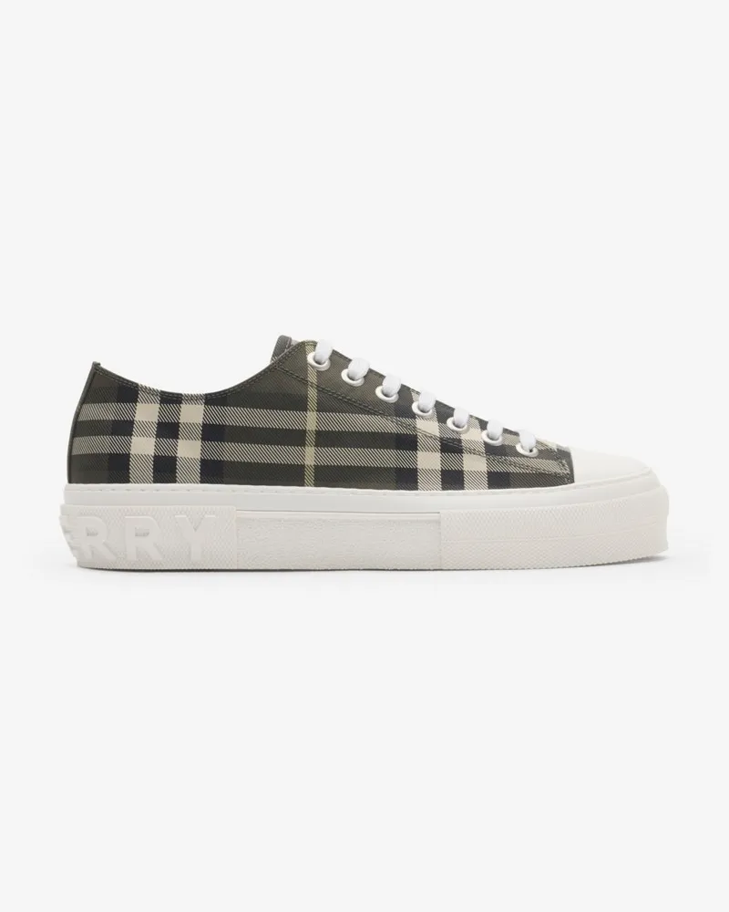 Burberry Nylonmisch-Sneaker in Check Thicket-braun