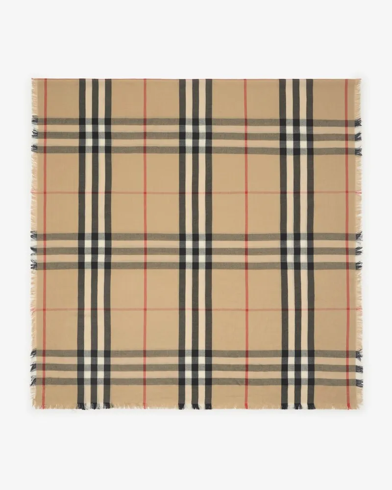 Burberry Breiterer Kaschmirschal in Check Archive
