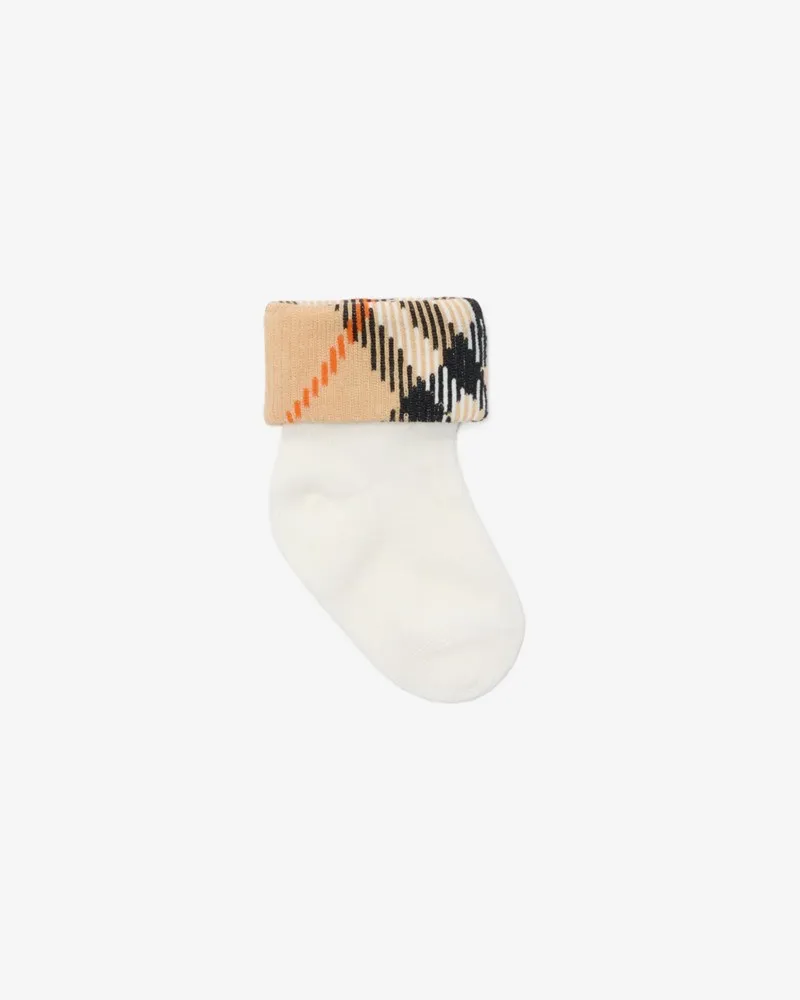 Burberry Zweiteiliges Baumwollmisch-Sockenset Weiß