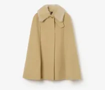 Kaschmir-Cape mit Lammfellkragen , Size