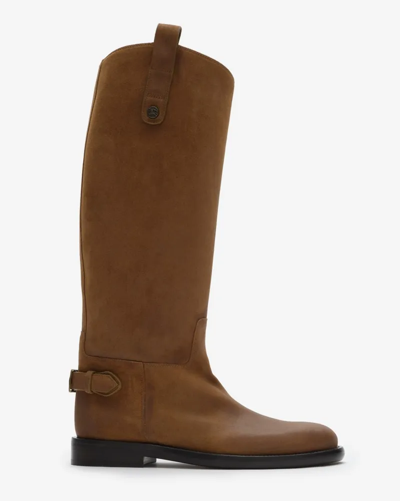 Burberry Stiefel „Cavalier“ aus Veloursleder , Size Boat