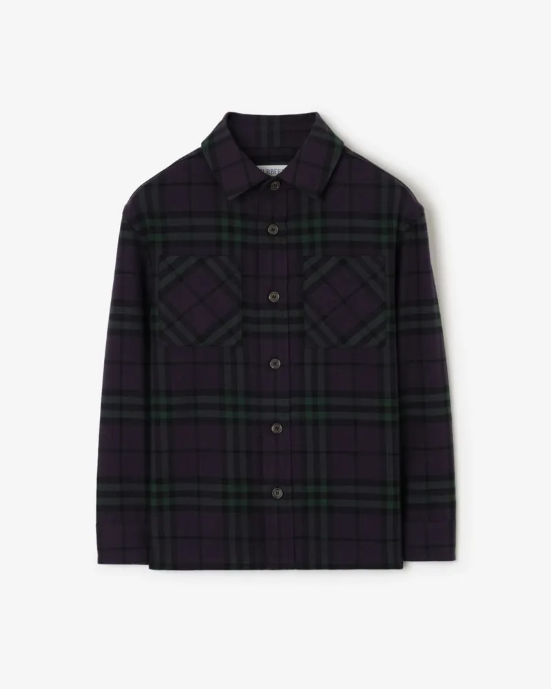 Burberry Baumwollhemd in Check , Size Dark