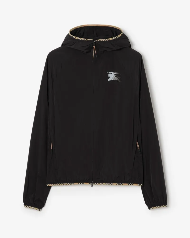 Burberry Nylon-Kapuzenjacke Schwarz