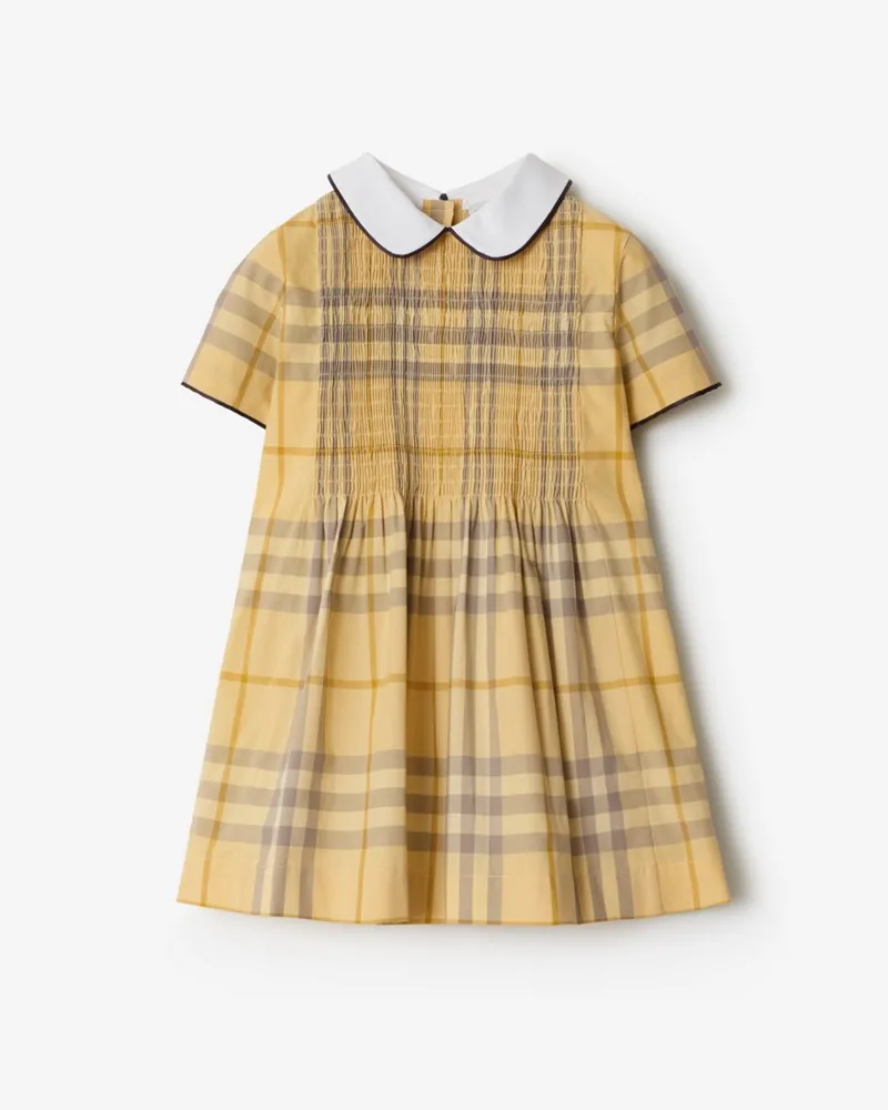 Burberry Baumwollkleid in Check Drum