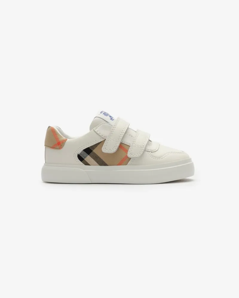 Burberry Sneaker aus Check-Gewebe und Leder , Size Sand-beige