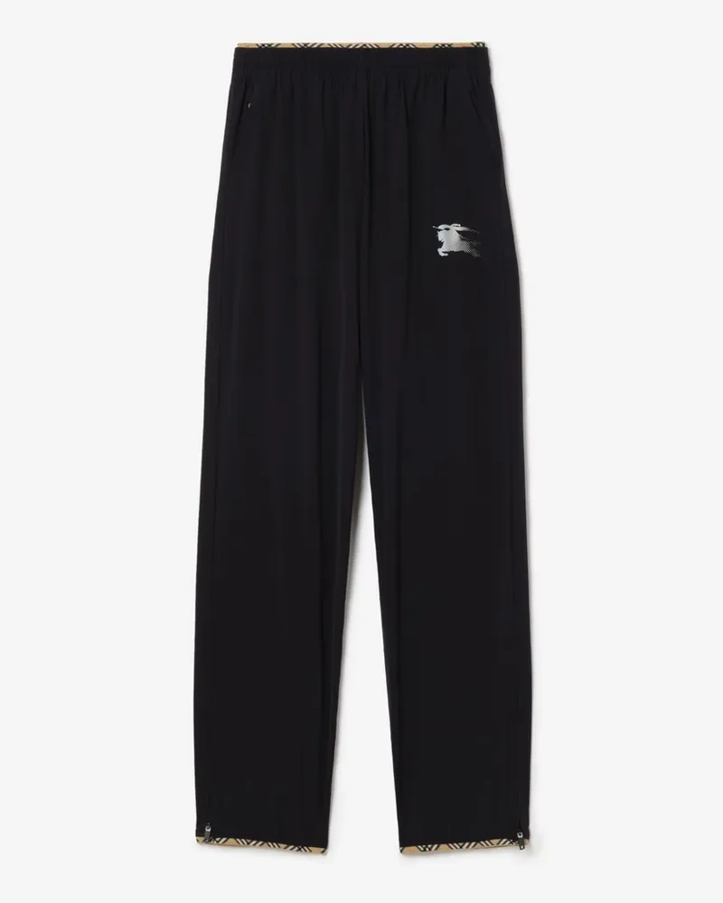 Burberry Stretchnylon-Trainingshose , Size Schwarz