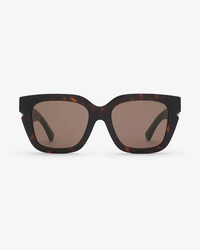 Burberry Sonnenbrille mit eckiger Fassung und Check-Detail Schildpattfarben