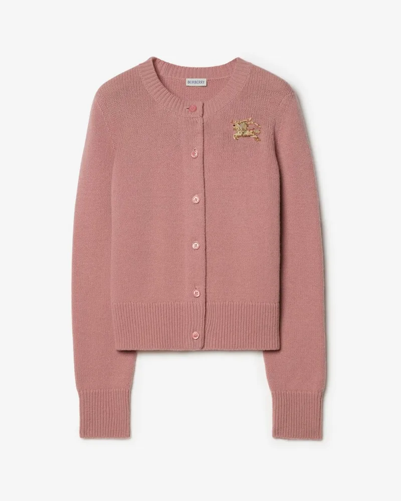 Burberry Woll-Kaschmir-Cardigan mit Rittermotiv Dahlia