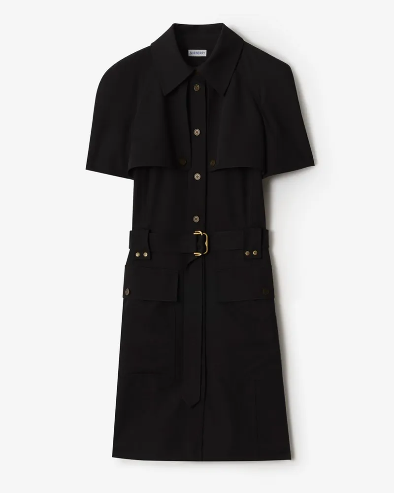 Burberry Trenchkleid aus Wolle Schwarz