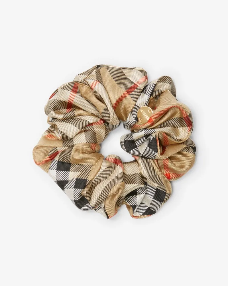 Burberry Seidenscrunchie in Check Sand