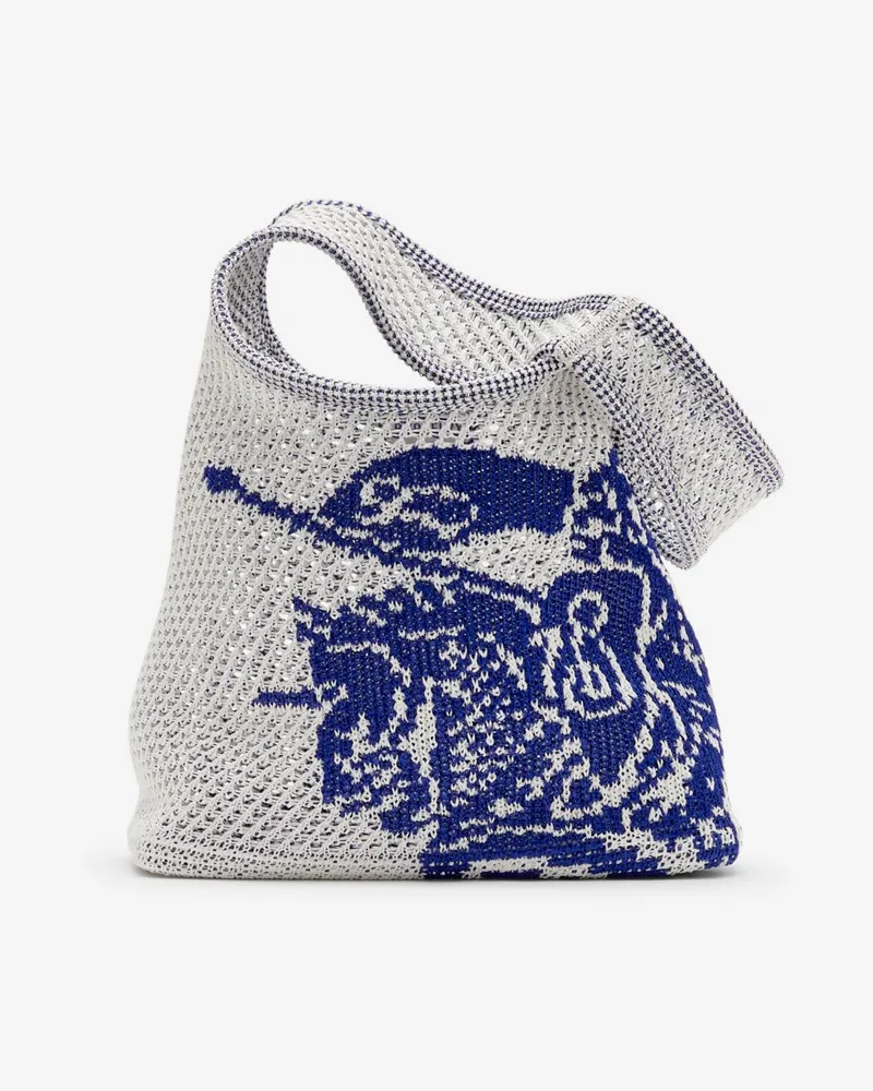 Burberry Kleine Häkeltasche mit EKD-Motiv Weiß