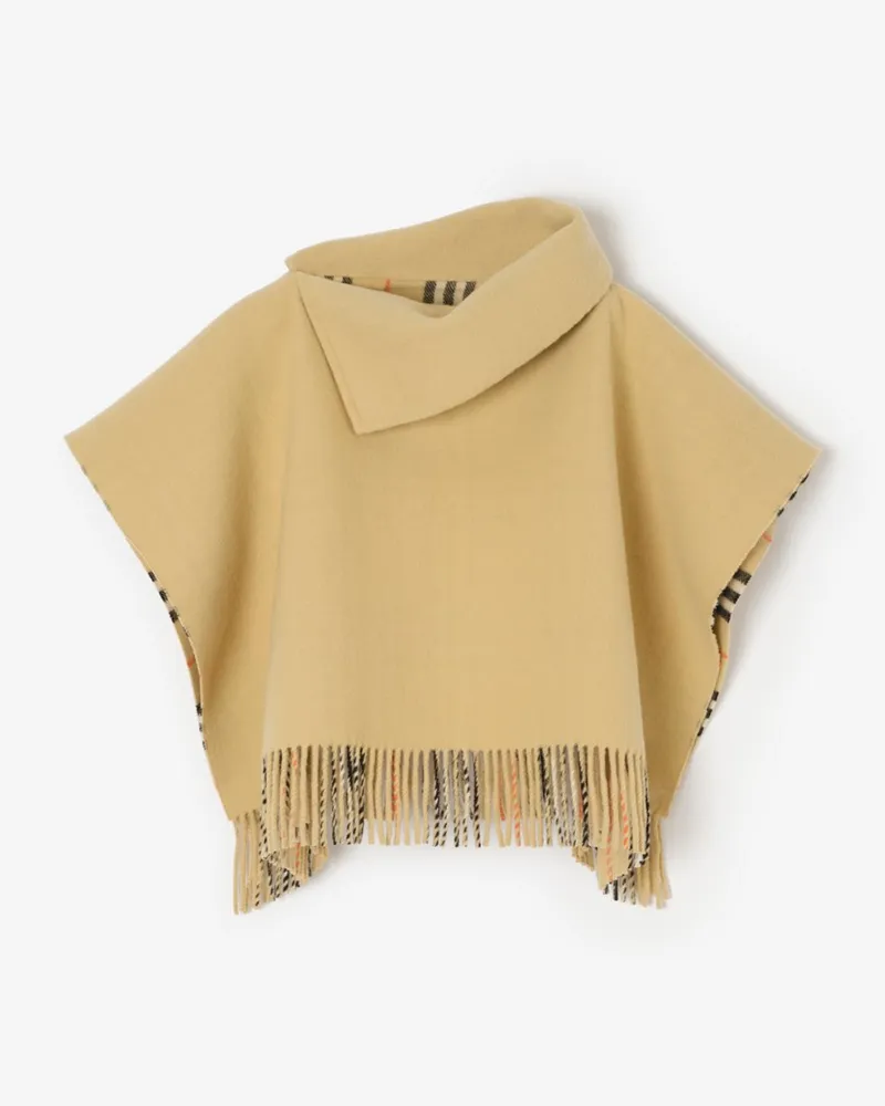 Burberry Kurzes Wollcape Sand