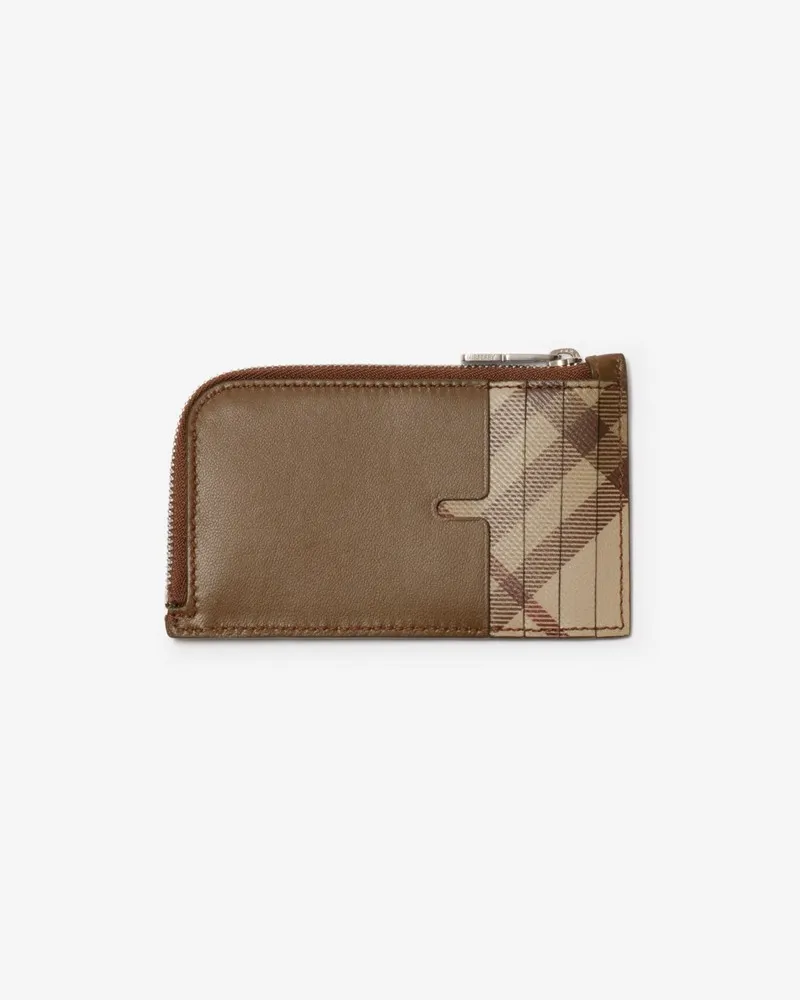 Burberry Kartenetui mit Check-Akzent und Reißverschluss Light