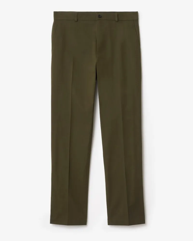 Burberry Chinohose aus Baumwolltwill Marsh-grün