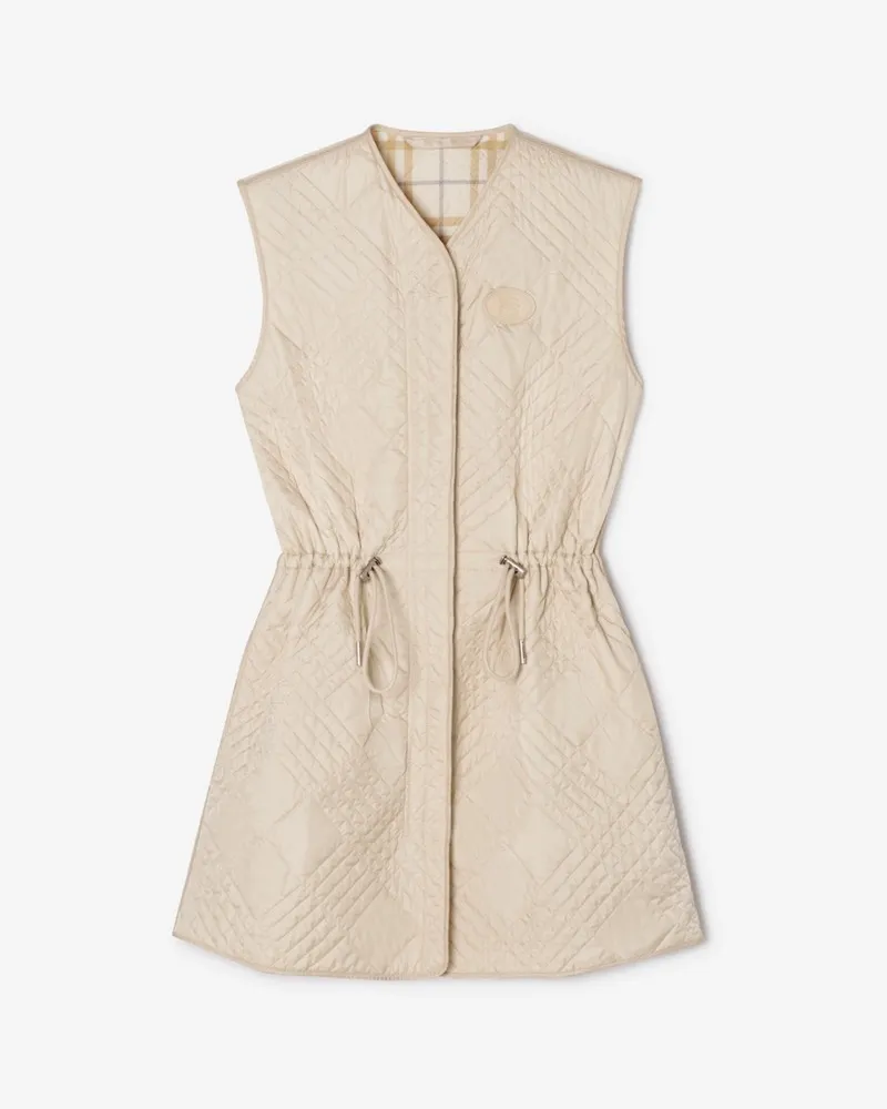 Burberry Herausnehmbares Futter „Walby“ aus gestepptem Nylon , Size Beige