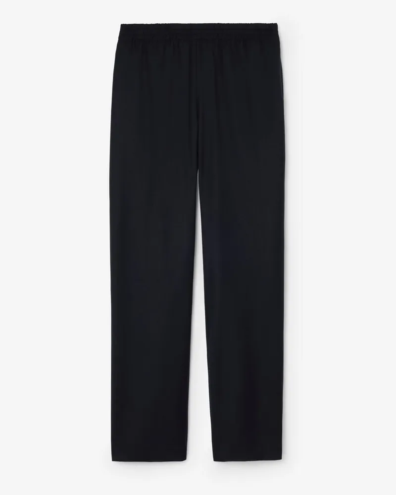 Burberry Wollflanell-Trainingshose , Size Marineblau