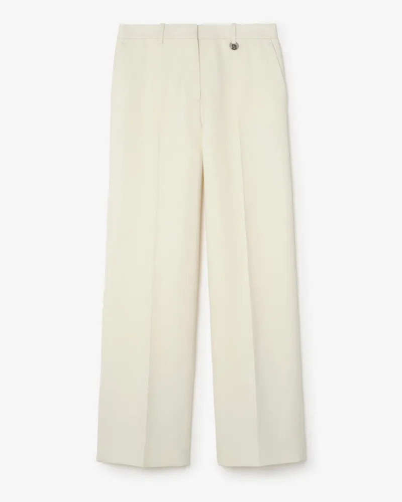 Burberry Elegante Wollhose mit Nadelstreifen , Size Cotton-weiß