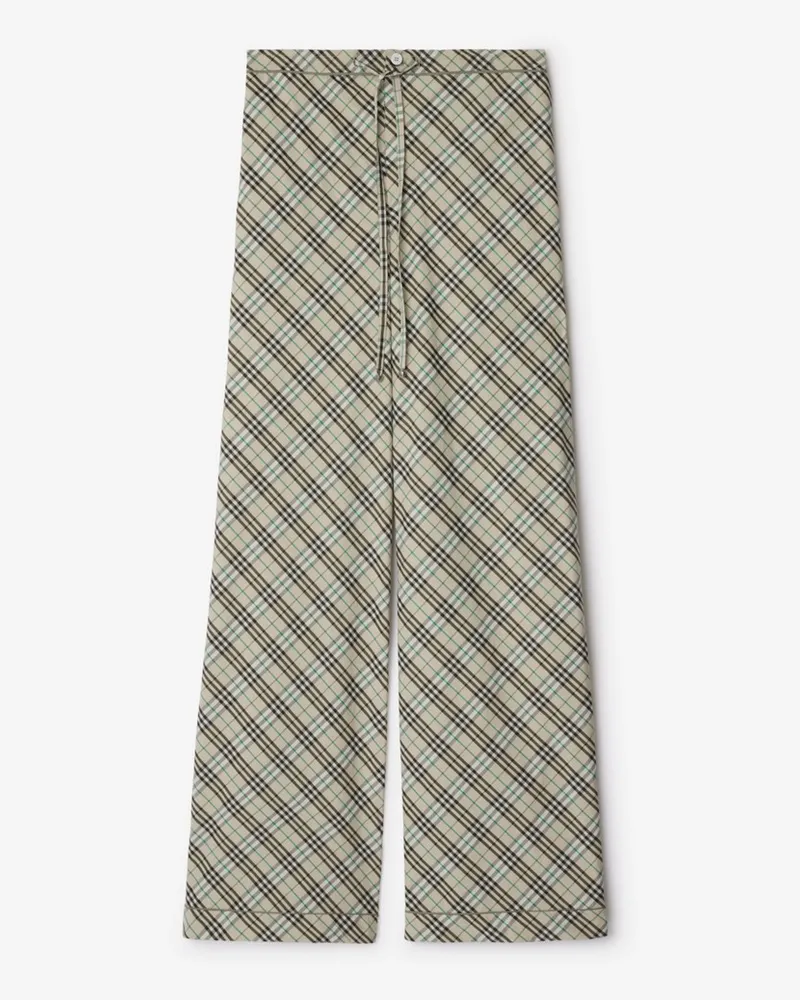 Burberry Baumwoll-Pyjamahose in Check Husk