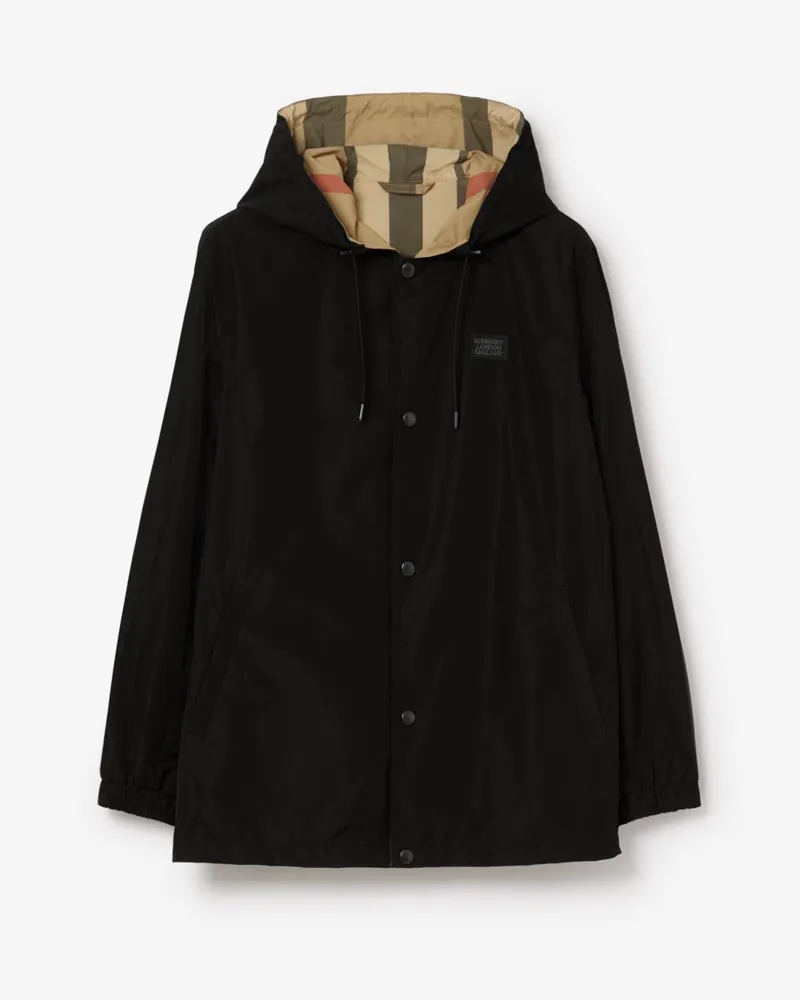 Burberry Wendbare Jacke mit Check Schwarz