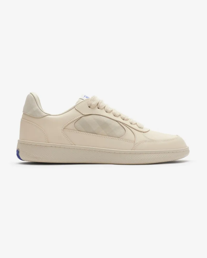Burberry Sneaker „Terrace“ aus Leder mit Check Clam-beige
