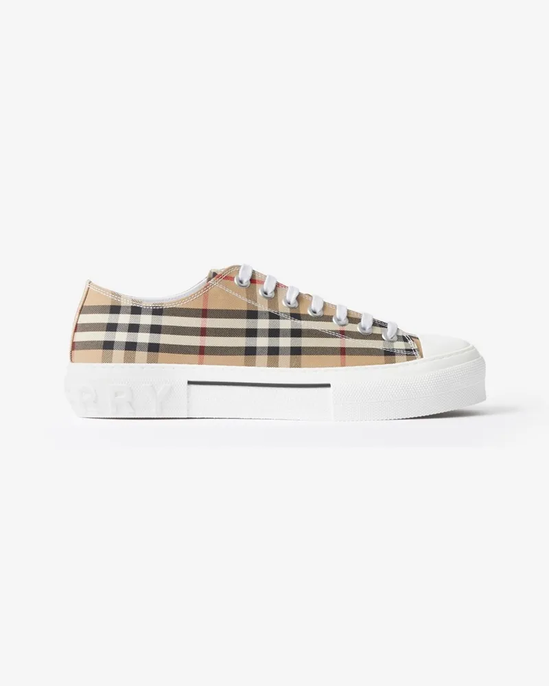 Burberry Baumwollsneaker in Check Vintage-beige