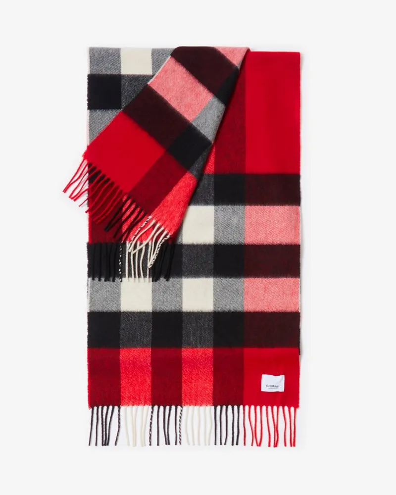 Burberry Kaschmirschal in Check Rot