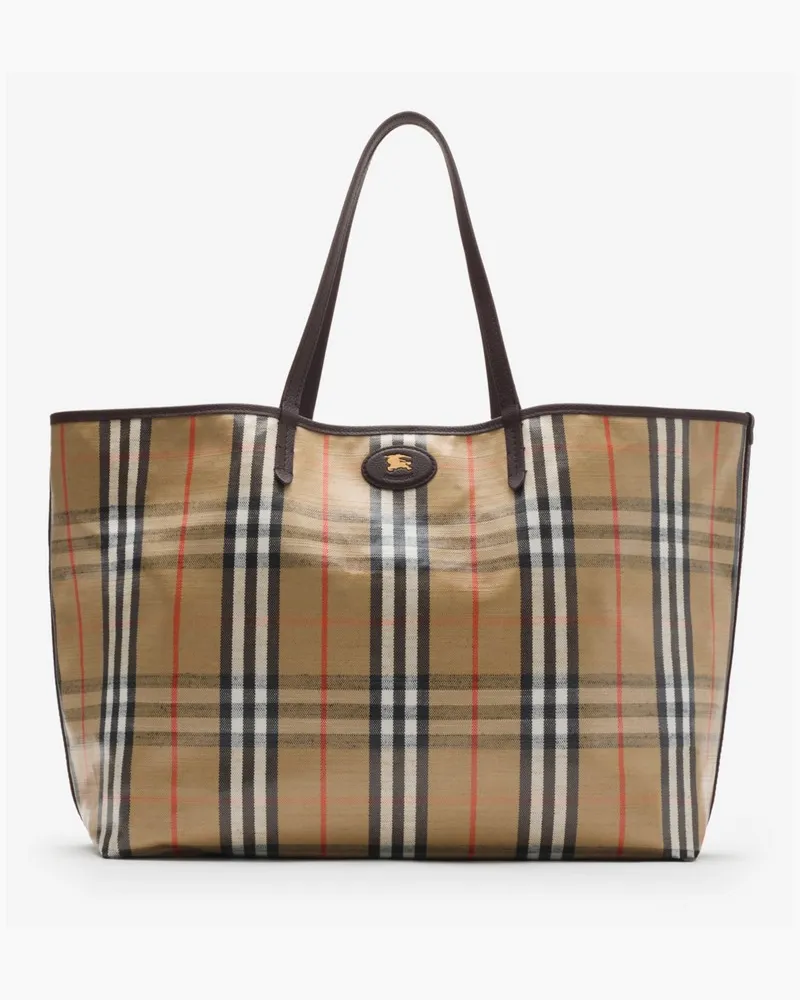 Burberry Große Henkeltasche „Highlands Sand-beige