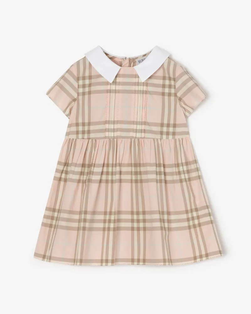 Burberry Baumwollkleid in Check , Size Vintage-rosa