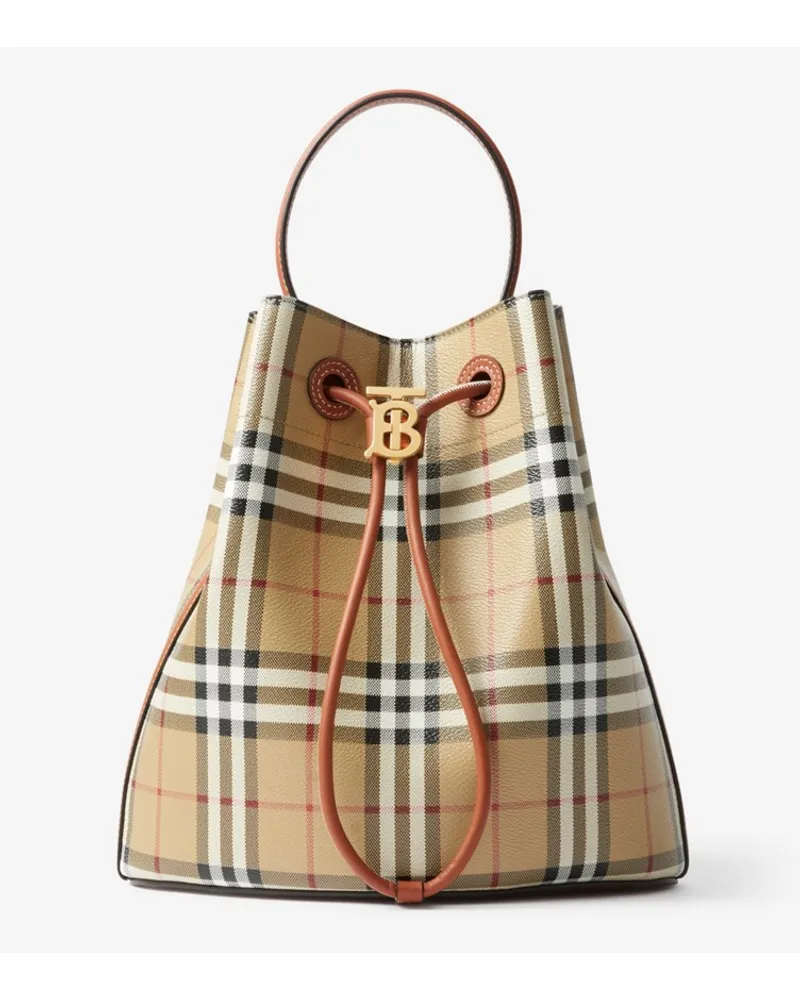 Burberry Kleine TB Bucket Bag Vintage-beige