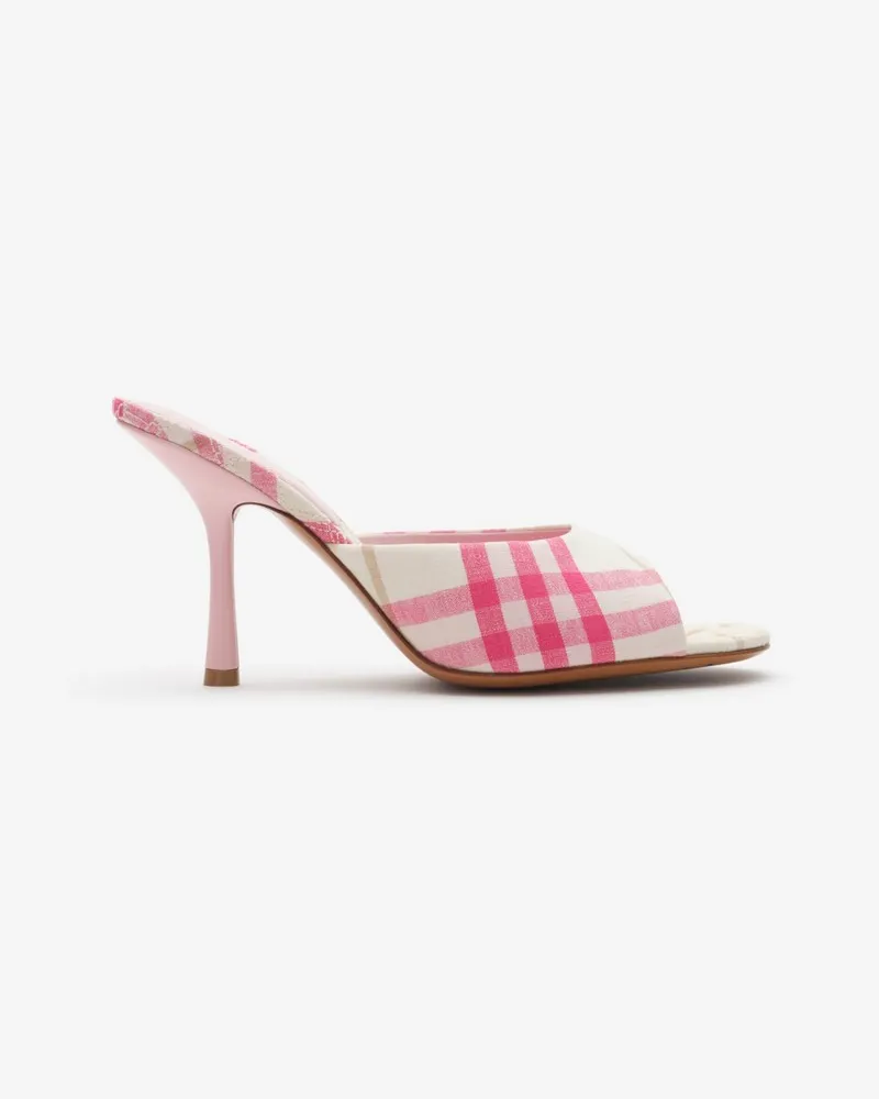 Burberry Sandalen „Mews“ in Check , Size Aubergine-violett