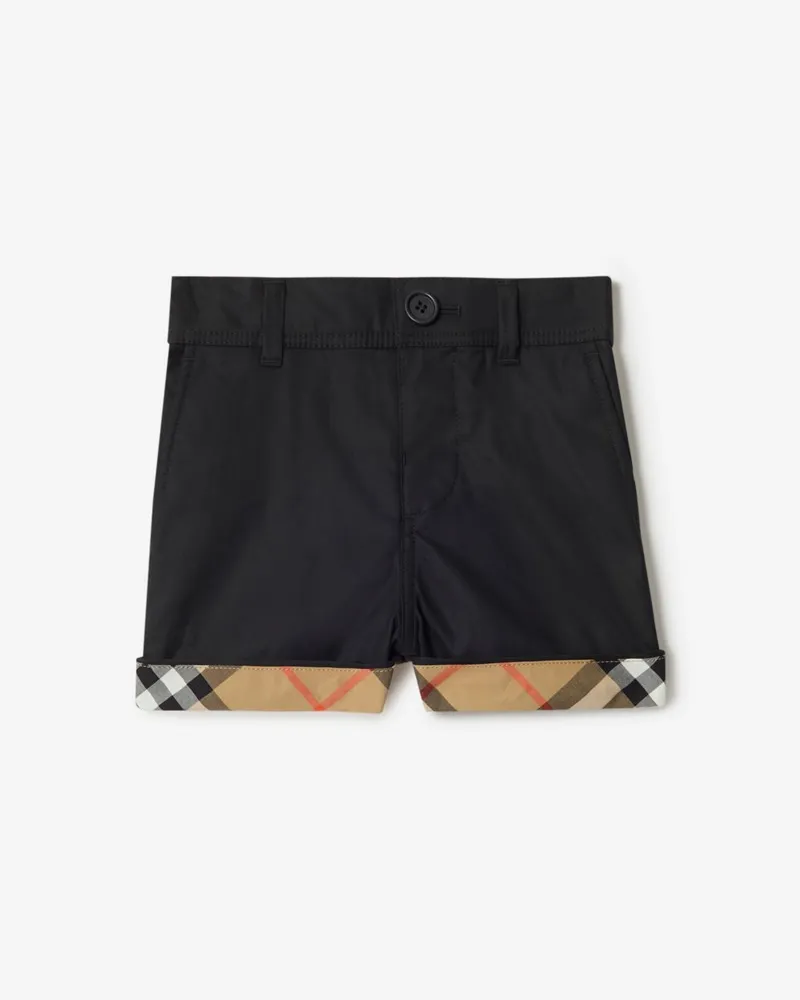 Burberry Baumwollshorts mit Check-Akzent , Size Schwarz