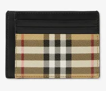 Kartenetui in Check mit Geldscheinklammer