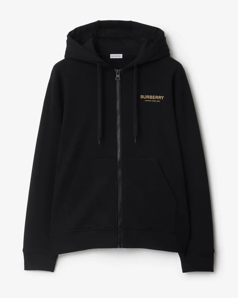 Burberry Baumwoll-Kapuzenjacke Schwarz