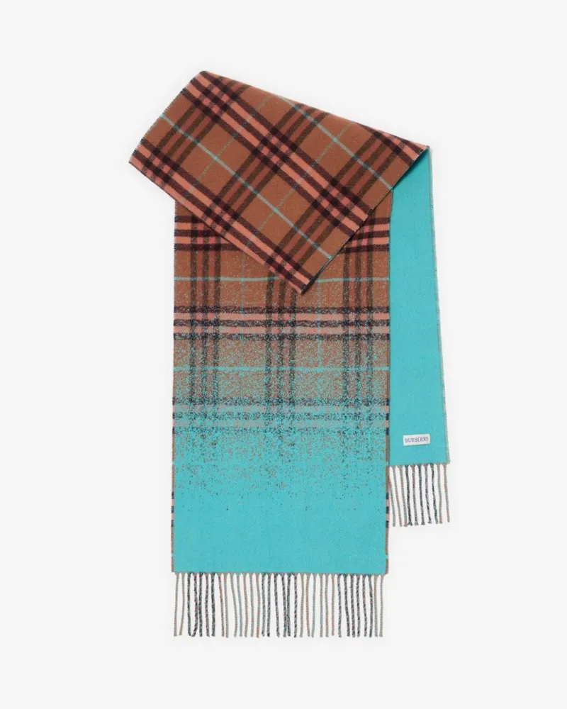 Burberry Kaschmirschal in Check mit Farbverlauf Ginger-braun