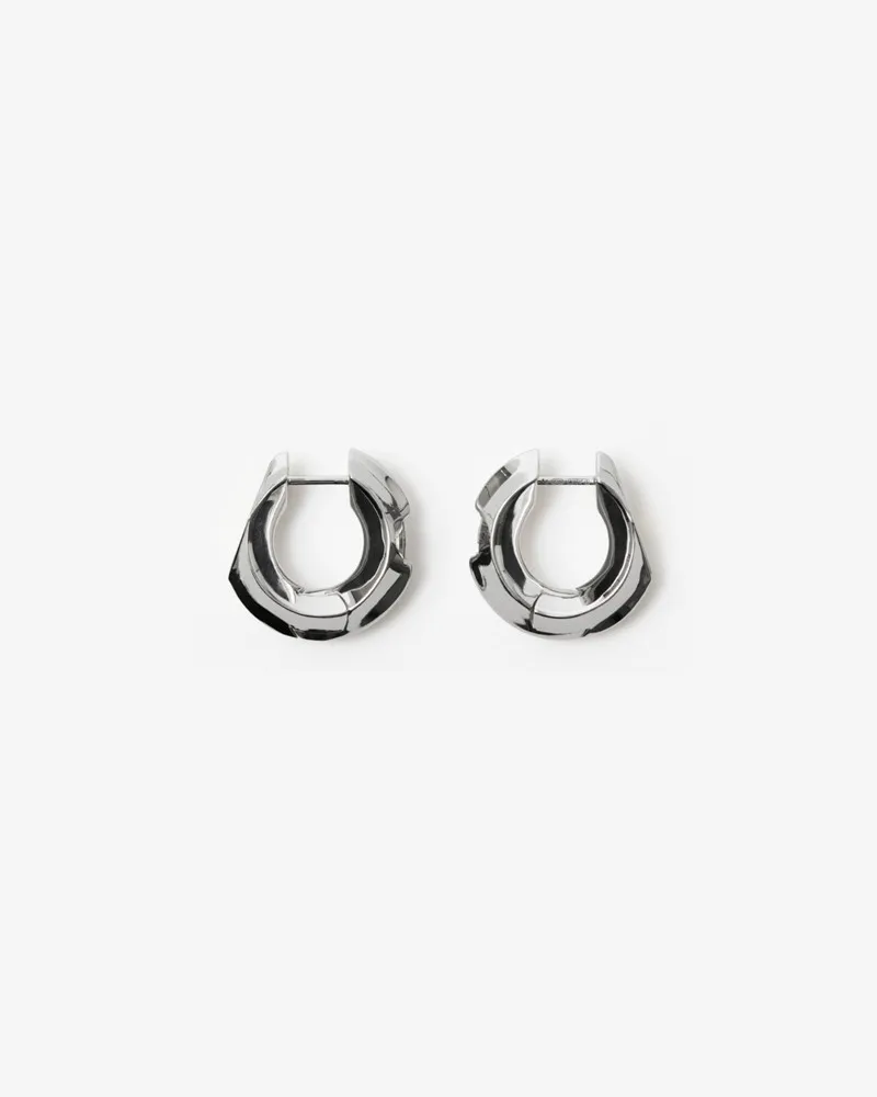 Burberry Kleine Creolen-Ohrringe „Hollow Silber