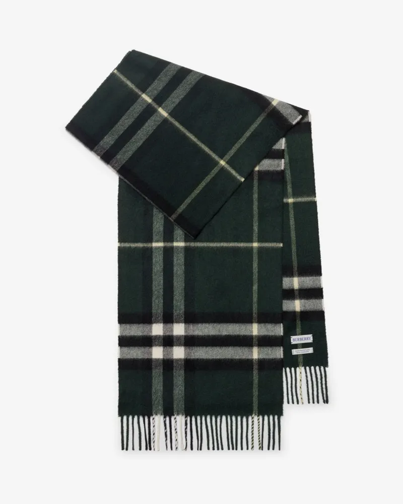 Burberry Kaschmirschal in Check Anchor-grün