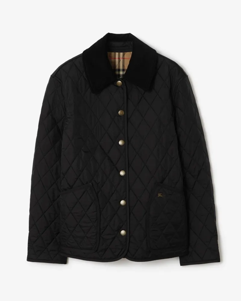 Burberry Gesteppte Country-Jacke „Dranefeld“ aus Nylon , Size Black