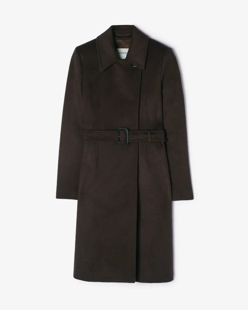 Burberry Eleganter Mantel aus Wolle und Kaschmir , Size Dunkles