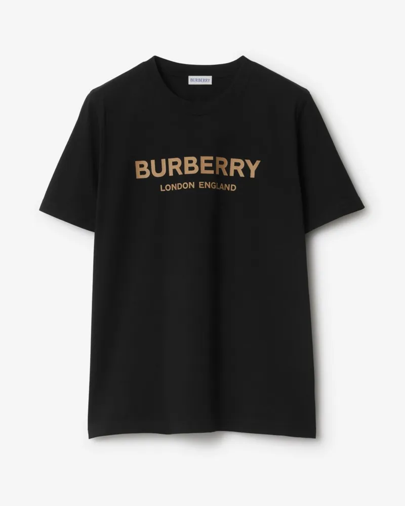 Burberry Baumwoll-T-Shirt mit Logo , Size Schwarz