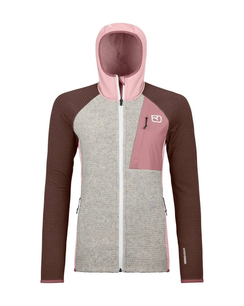 Ortovox Damen Hoodie FLEECE GP CLASSIC KNIT HOODIE Rose