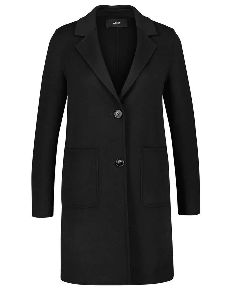 Arma Damen Wollmantel kurz LUCERAM Schwarz