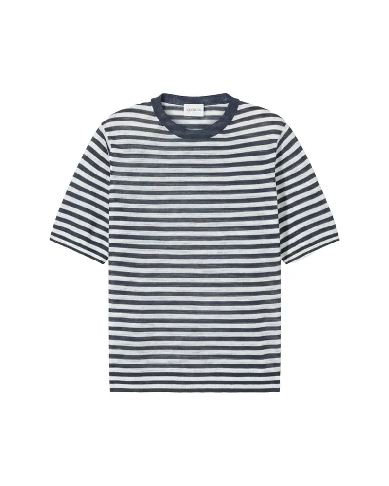 Closed Herren T-Shirt aus Leinenmix Schwarz