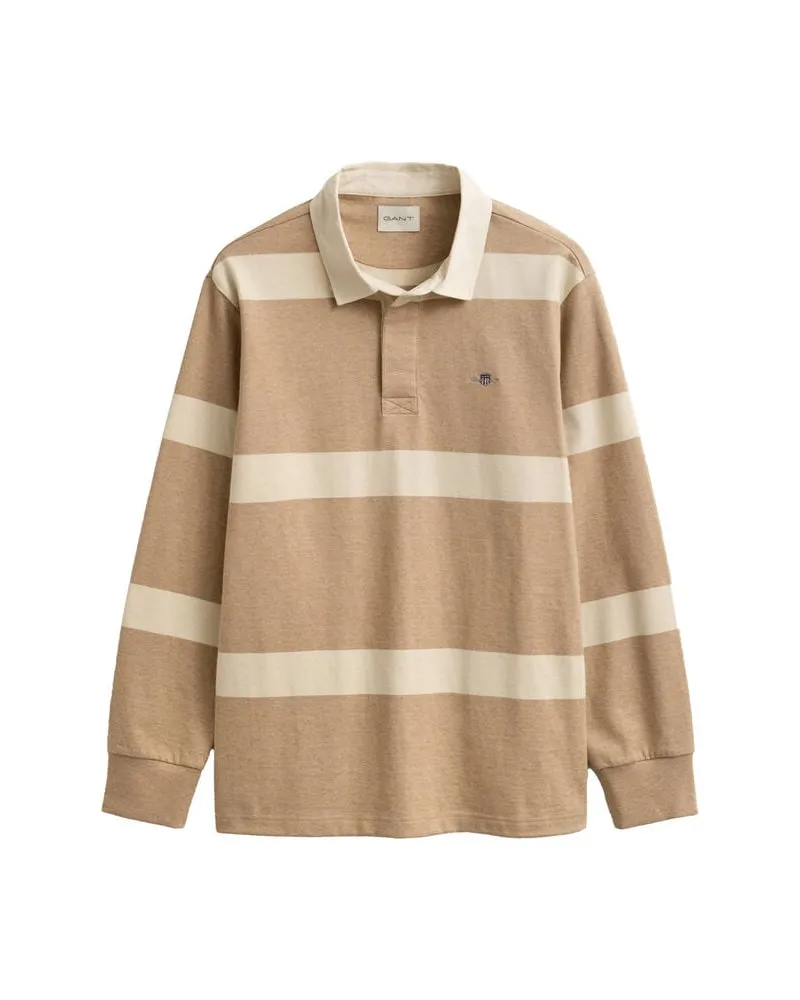 Gant Herren Langarmshirt aus Baumwolle Beige