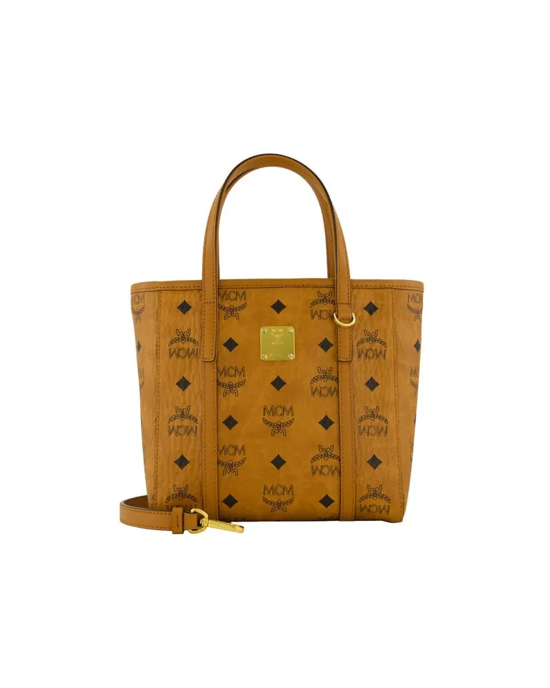 MCM Damen Shopper TONI VI SHOPPER MINI Cognac