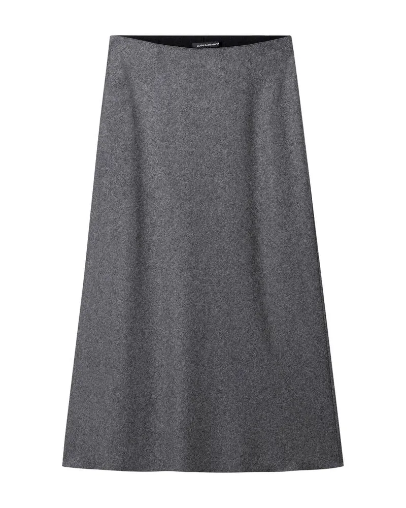 Luisa Cerano Damen Midirock aus Flanell Grau