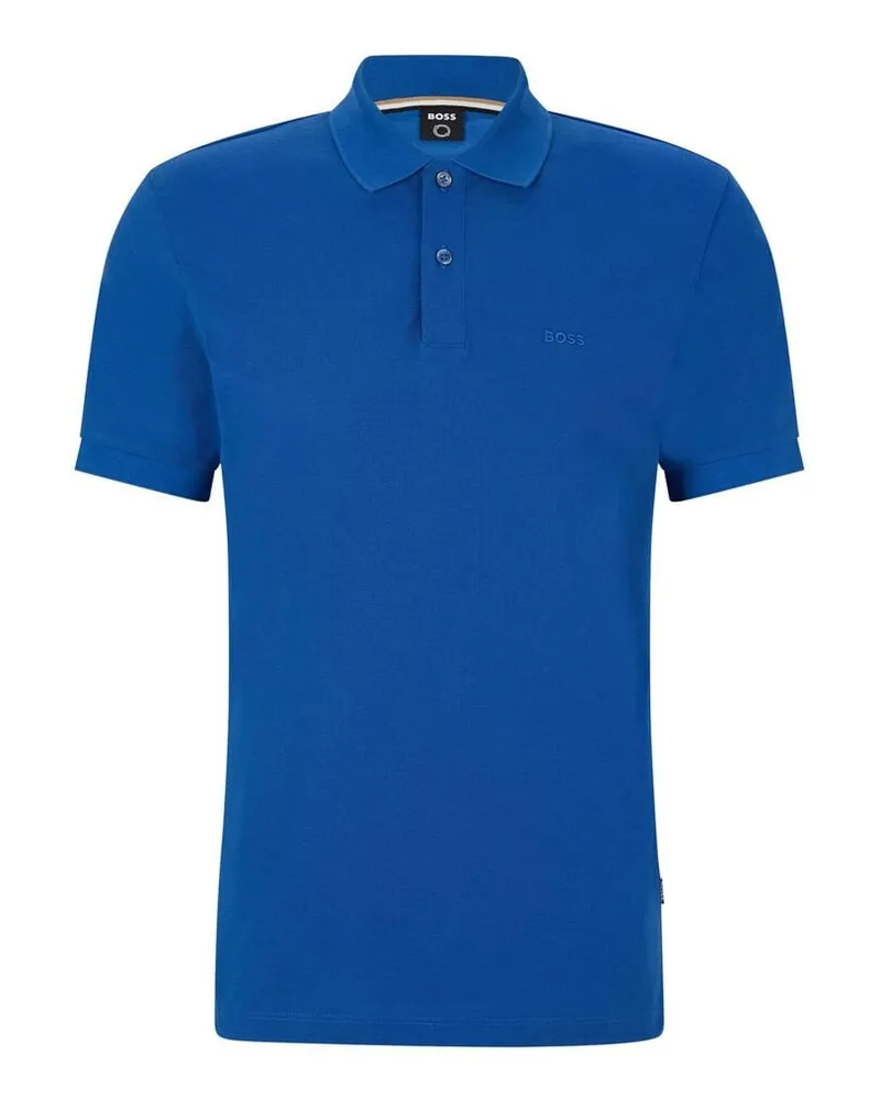 HUGO BOSS Herren Poloshirt PALLAS Kurzarm Blau