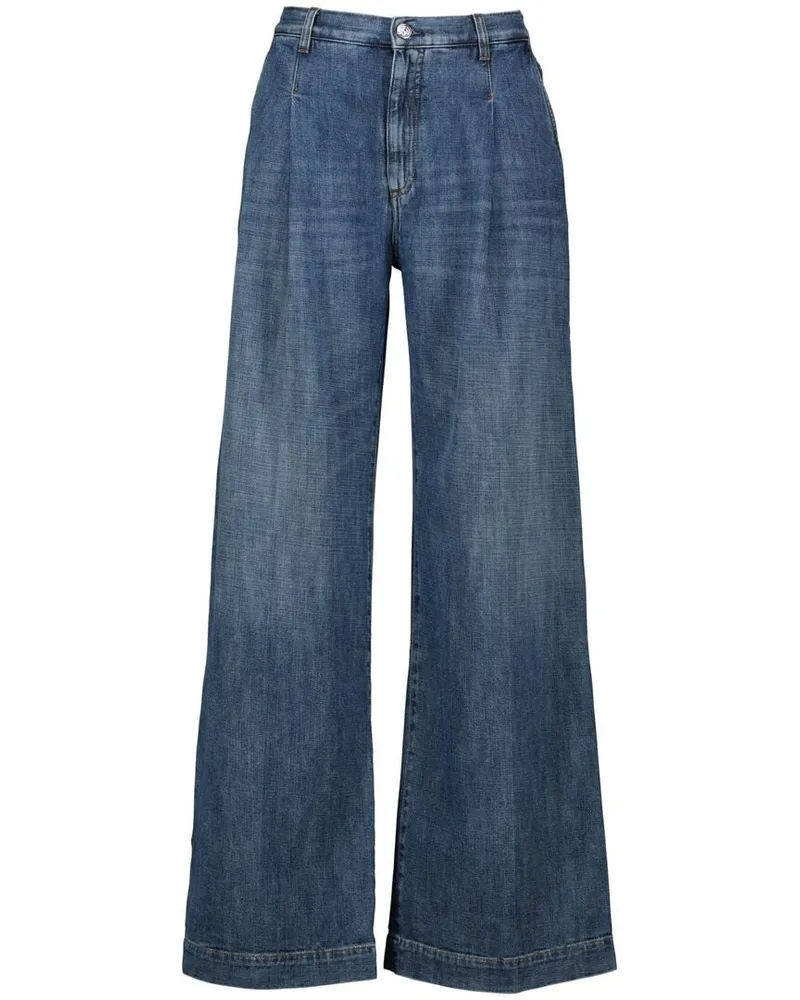 nine:inthe:morning Damen Jeans OTTAVIA PALAZZO Wide Leg Blue