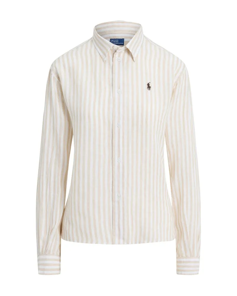 Ralph Lauren Damen Bluse aus Leinen Offwhite