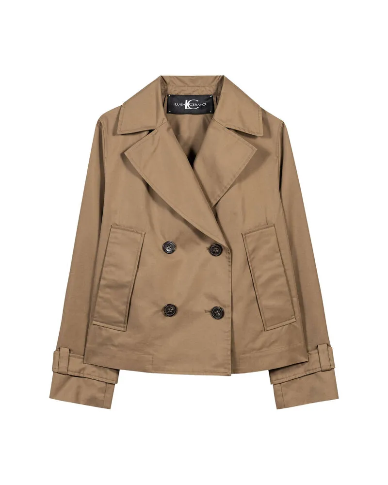 Luisa Cerano Damen Trenchjacke aus Baumwollmix Camel