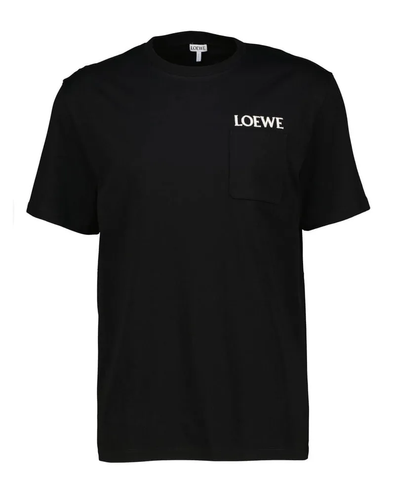 Loewe Herren T-Shirt aus Baumwolle Schwarz